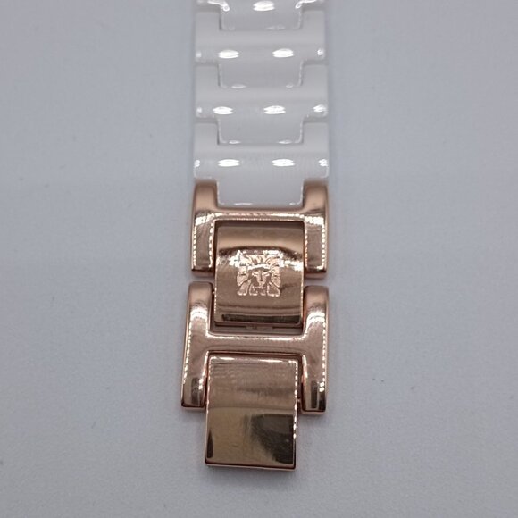 Anne Klein Women\'s Genuine Diamond Dial White Ceramic Band Watch AK/1018RDWT NWT main image 6